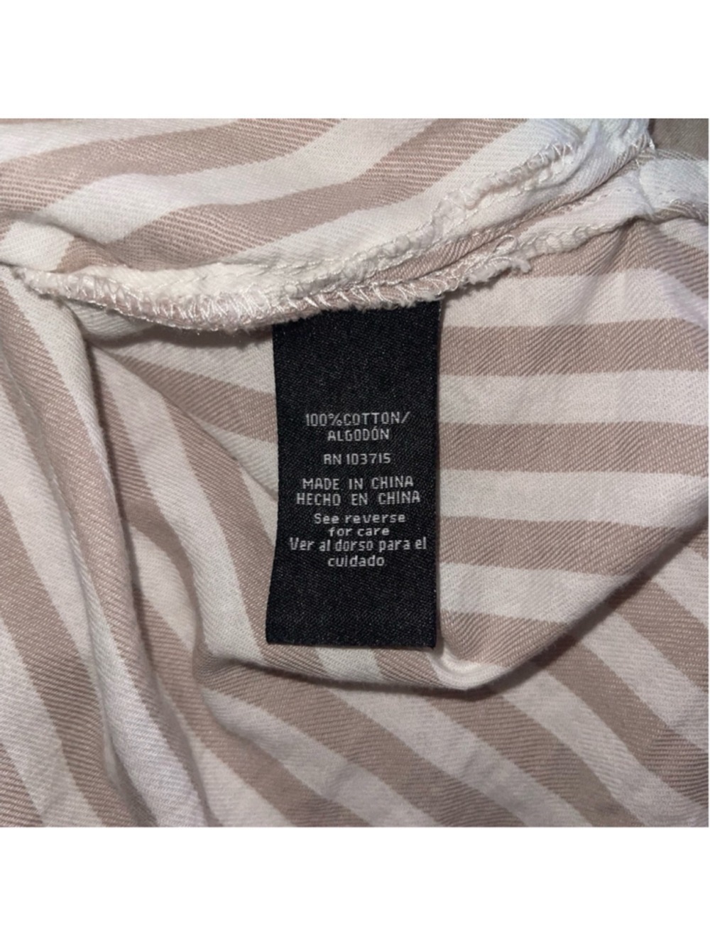 Zac & Rachel Cream & White Striped Button-Up Blouse - Women’s Medium - EUC - Picture 8 of 10